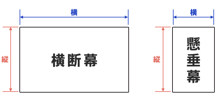 横断幕・懸垂幕のサイズ